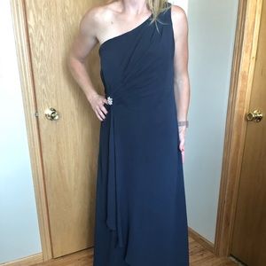 Mori Lee one shoulder dress, fits 10/12